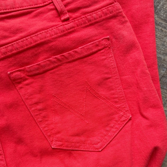 MOTHER  Red Women Jeans - Picture 6 of 8